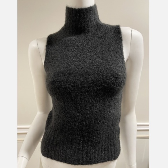 Rainey High Neck black Sleeveless fuzzy knit Sweater NWT other sizes available! - Picture 6 of 6